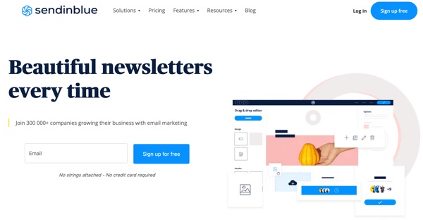 SendInBlue is one of the best platforms for creating a newsletter