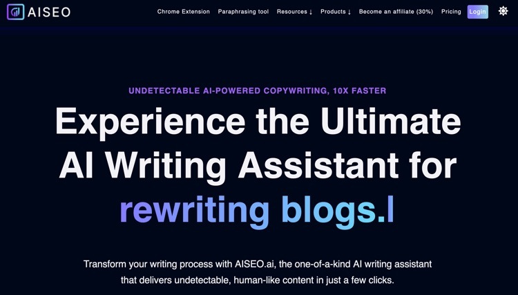 One of the features of AISEO is to rewrite blogs and other content
