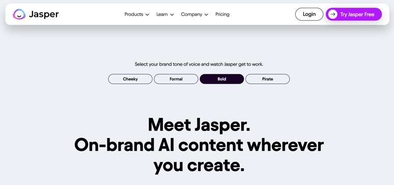 Jasper’s AI content writing tool works well for article rewriting too