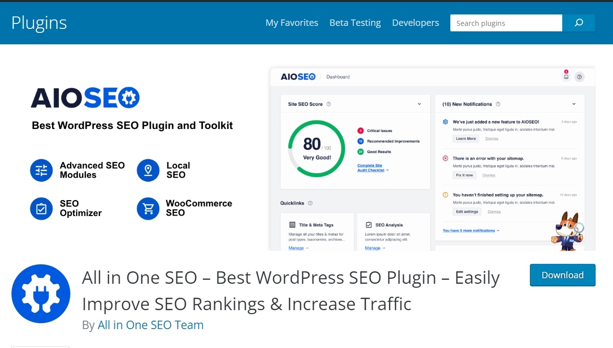 All in One SEO Pack is another ideal solution for WordPress users, one of the oldest and most efficient SEO plugin tools