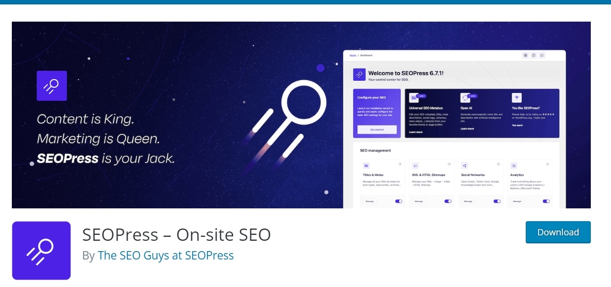 SEO Press helps simplify search engine optimization processes, standing out as one of the top choices for WordPress users