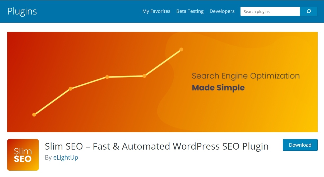 Slim SEO helps optimize your WordPress site with a relatively lightweight approach, making it a great choice for performance-focused WordPress users