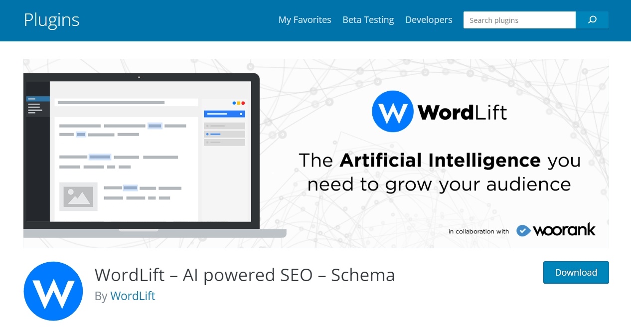 WordLift uses schema markup to help optimize your site for SEO, making it one of the best SEO plugins for Wordpress