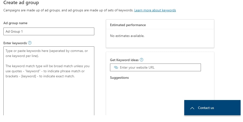 Organize your Bing Display Ads around groups of keyword targets