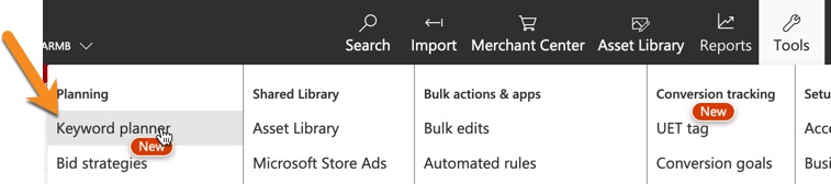 Use Microsoft Advertising's Keyword Planner to help discover new keywords for your Bing Display Ads