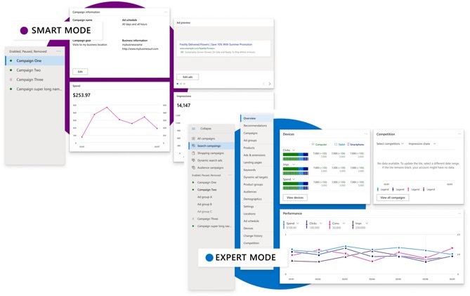 Your account might be in Smart mode or Expert mode — determine which one you are in before setting up your Bing display ads