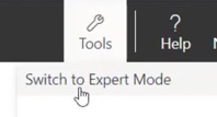 Switch from Smart mode to expert mode via the menu