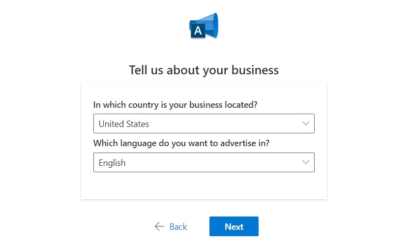 Business information for bing ads