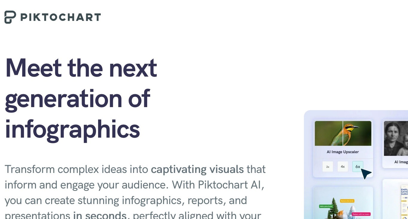 Create content like infographics with Piktochart