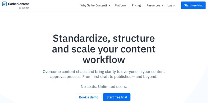 Use GatherContent to standardize, structure and scale your content planning and workflow