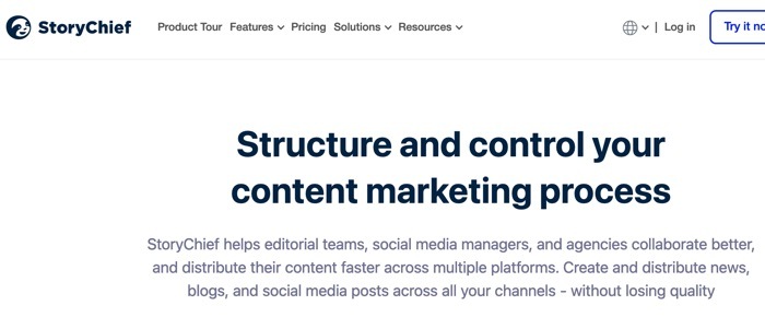 StoryChief is another content planner software tool worth considering