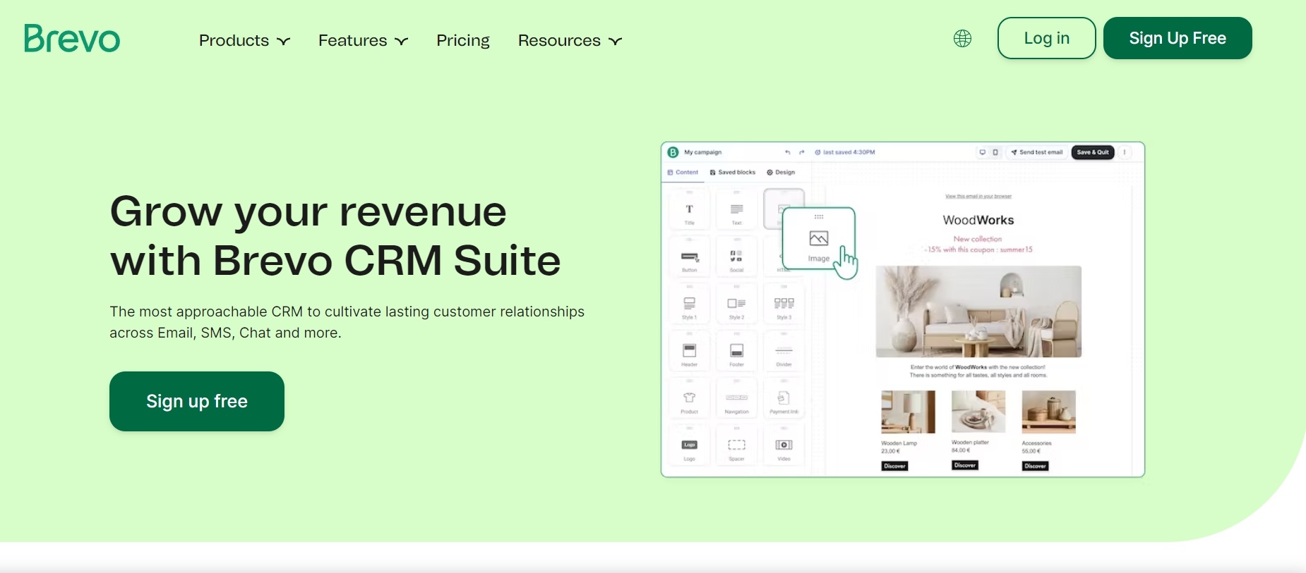 Brevo CRM suite for growing your business revenue via effective lead management