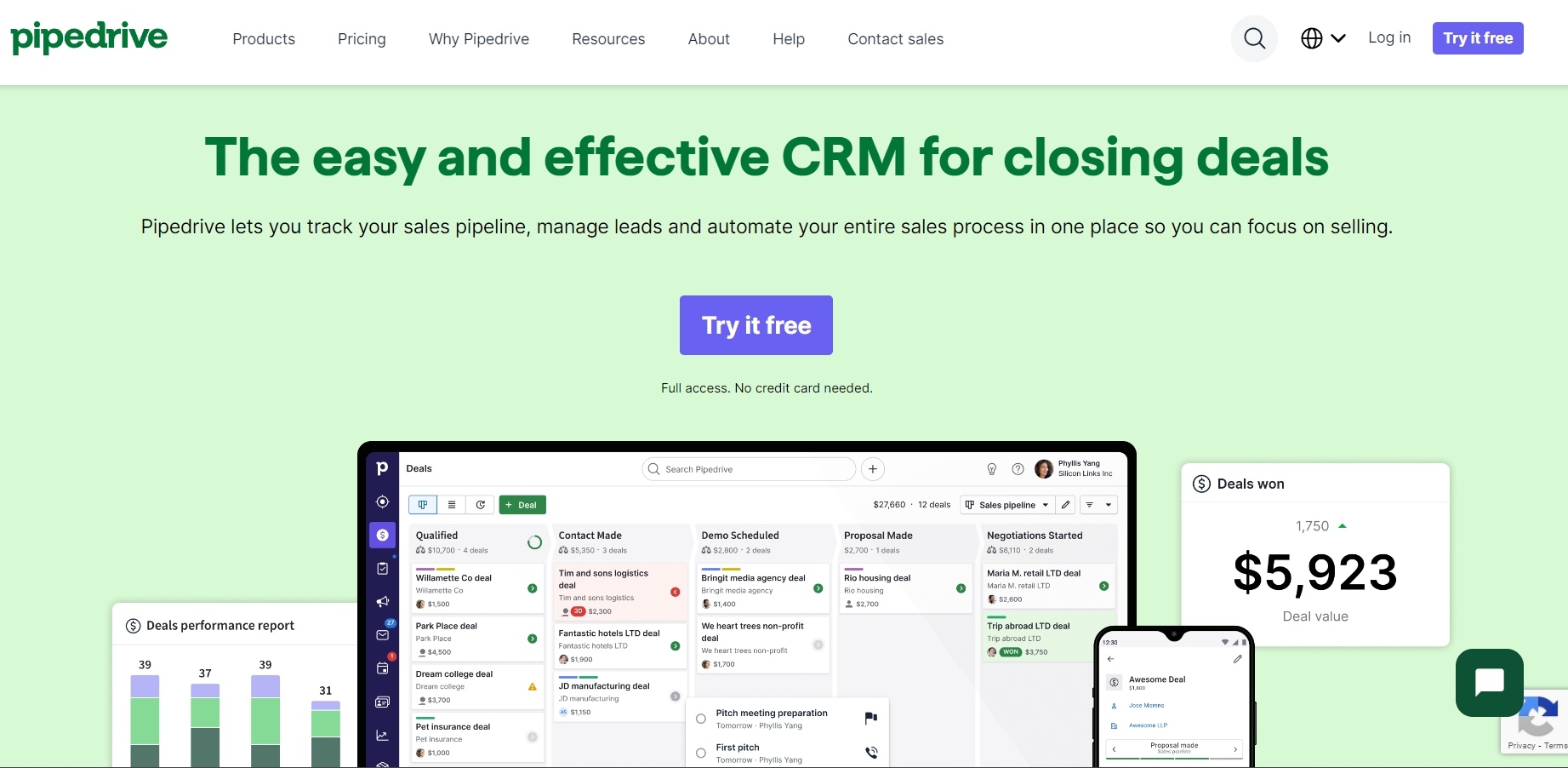 Pipedrive for CRM email automation in closing business deals