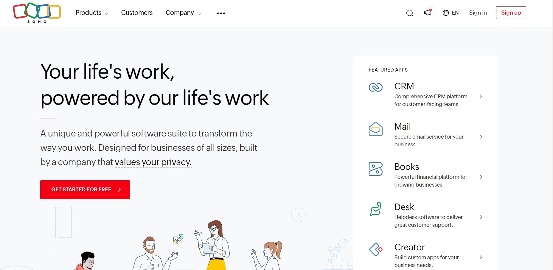 Zoho is another CRM that includes email automation for all types of business