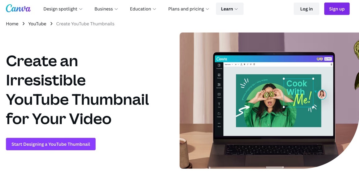 Create an irresistible YouTube thumbnail for your video with Canva’s free tool