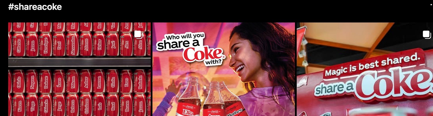 #ShareACokie campaign posts