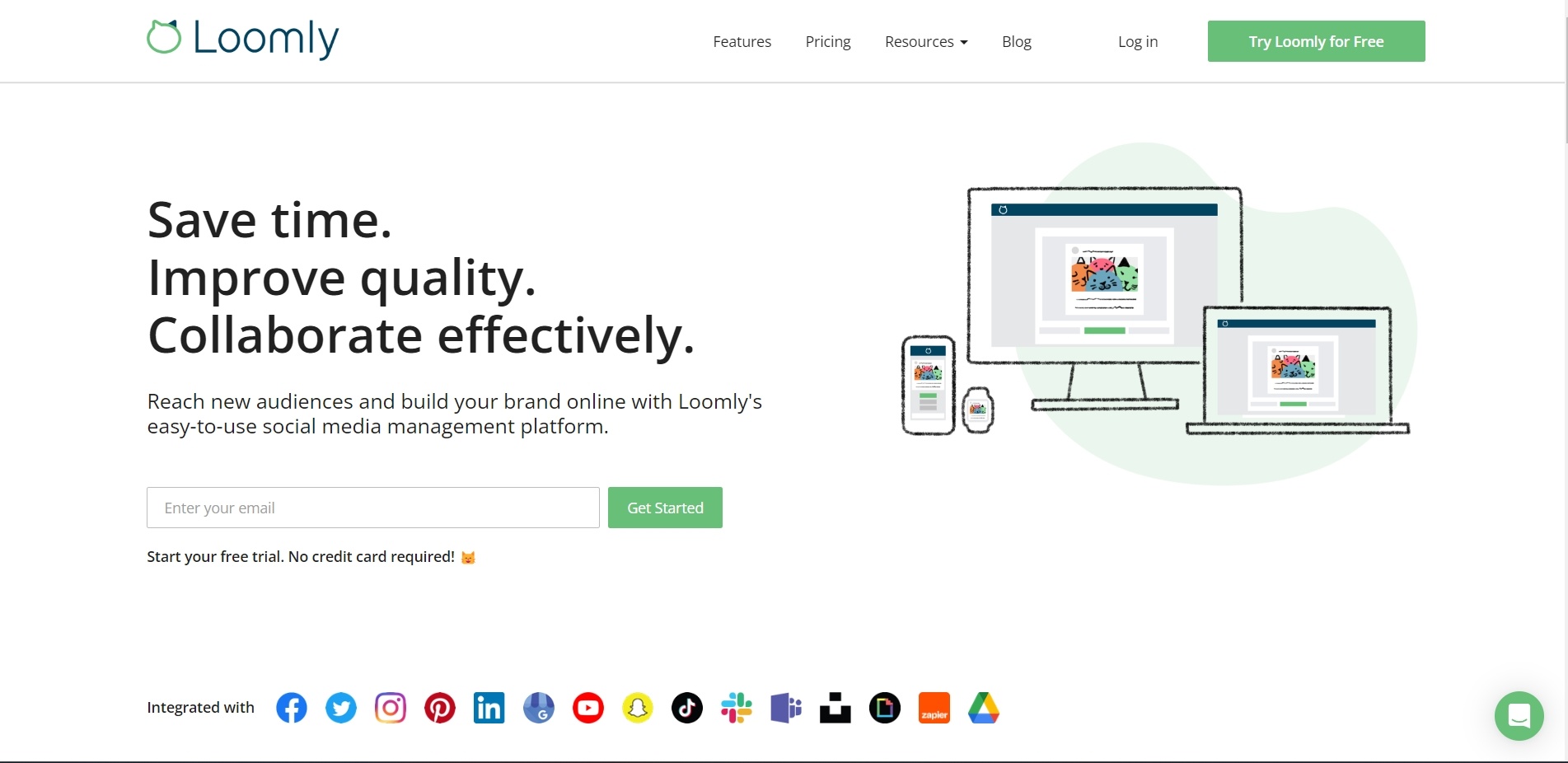 Loomly’s platform offers a free trial in exchange for an email address