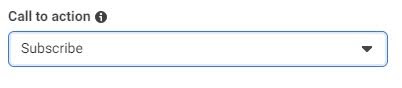 Call to action for Facebook ads