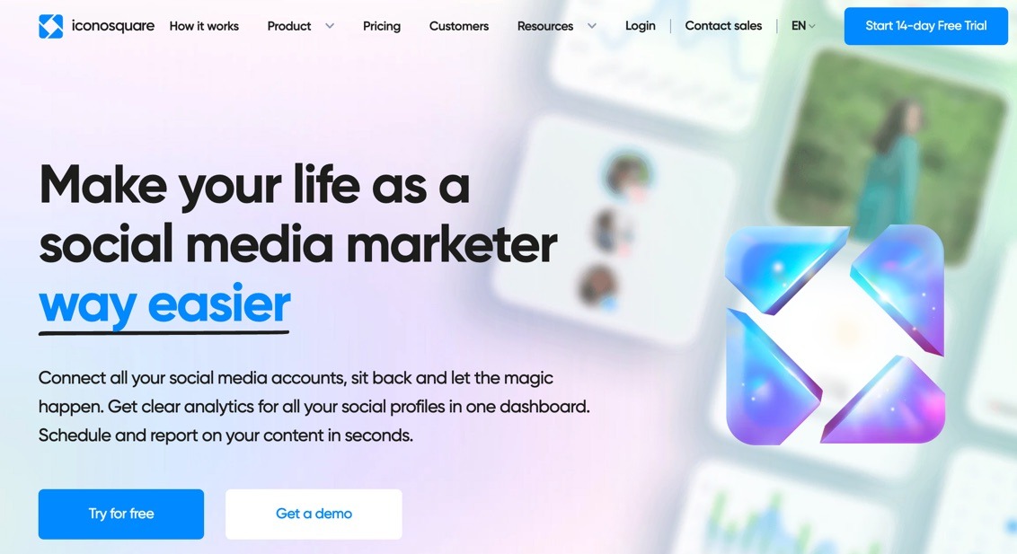 Iconosquare let you connect your social media accounts and via analytics including for Facebook