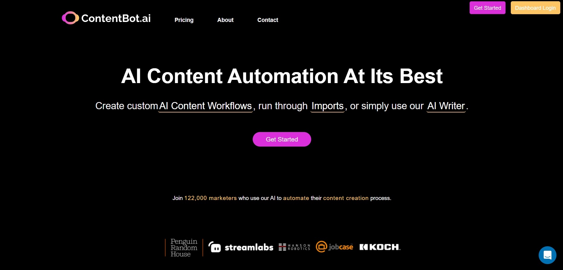 ContentBot for AI automation in marketing productivity