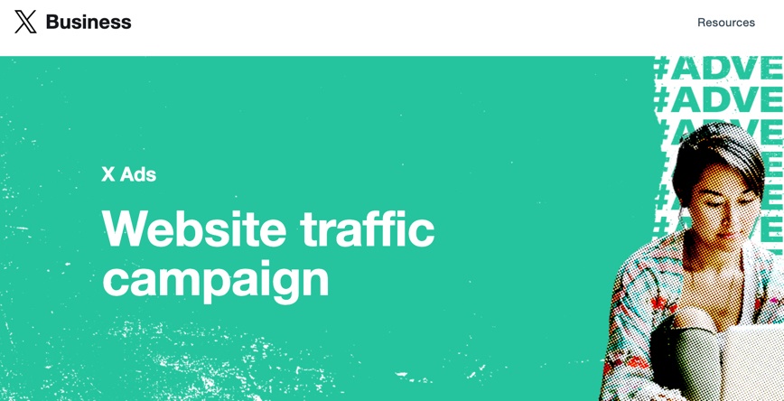 Drive traffic with a website traffic campaign on X