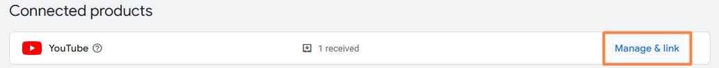 Manage and link YouTube account