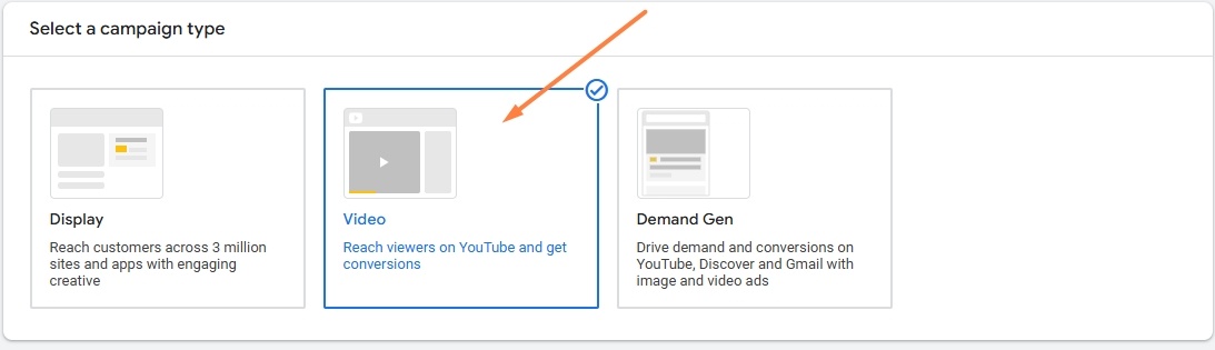 Video campaign type