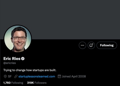 How often should you Tweet? See how often Eric Ries posts on Twitter