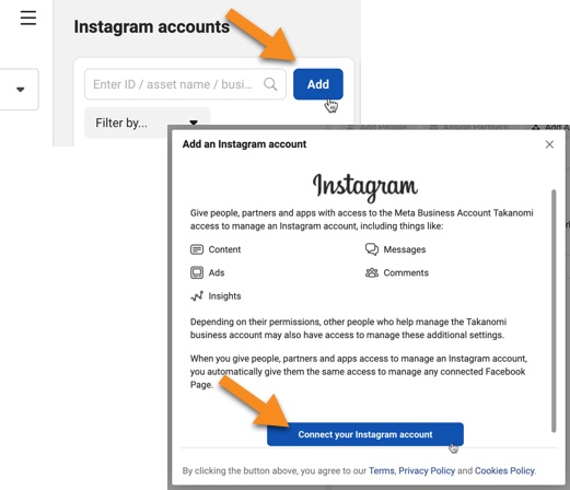 Connect your Instagram account via Meta’s Business Manager
