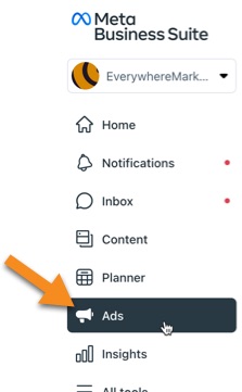 Click through to Meta’s ads manager