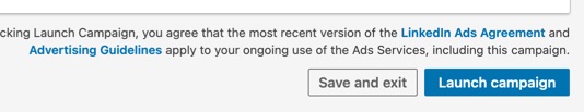 Click to launch your paid ad campaign on LinkedIn