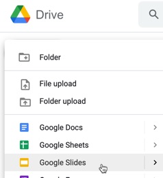 Google Slides is one of the options for creating your webinar presentation