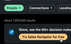 Try using LinkedIn’s Sales Navigator for additional options for creating leads