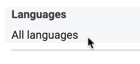 Leave the languages option set to all languages