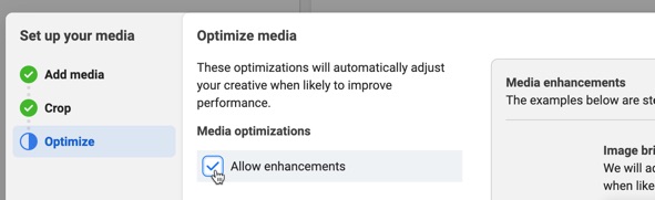 Optimize media options