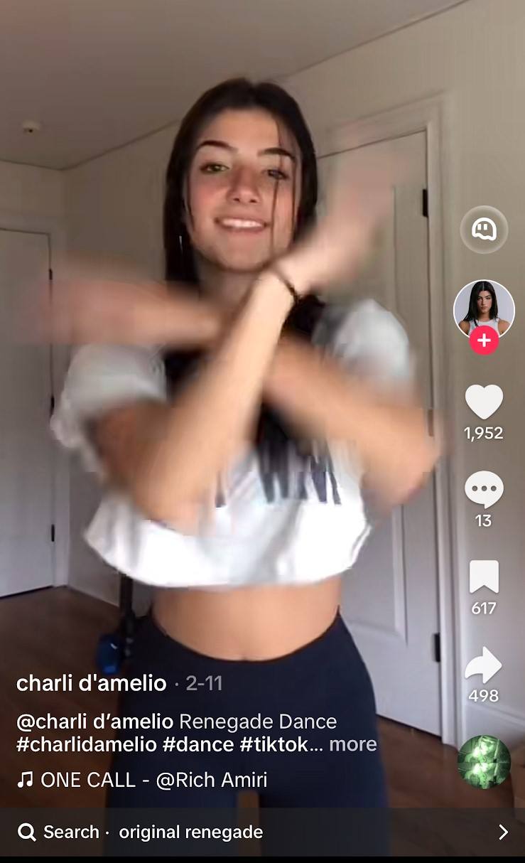 Following dance trends on Tiktok for following