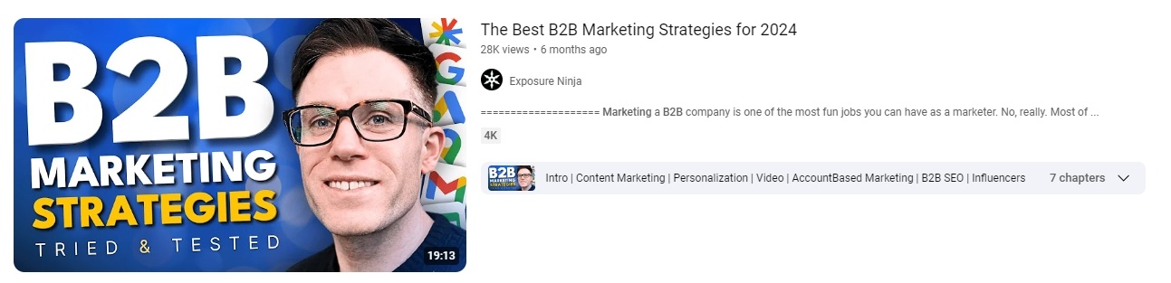 An example of an engaging thumbnail on YouTube, part of growing your YouTube Channel effectively