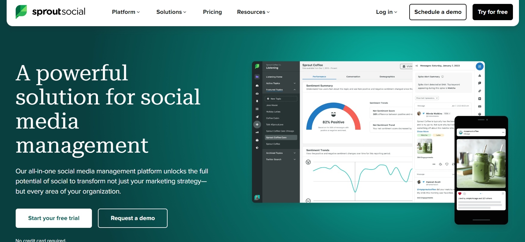 Sprout social Pinterest tool online
