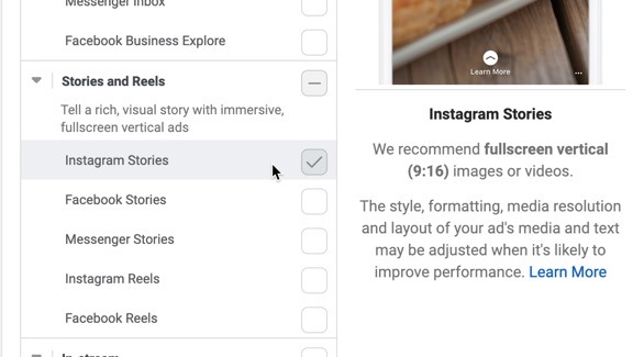To get more Instagram followers, only show your ads on Instagram stories