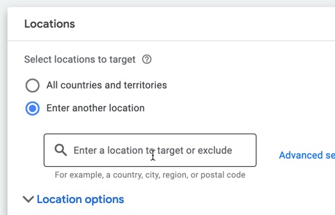 Target your campaigns to a particular geographic target