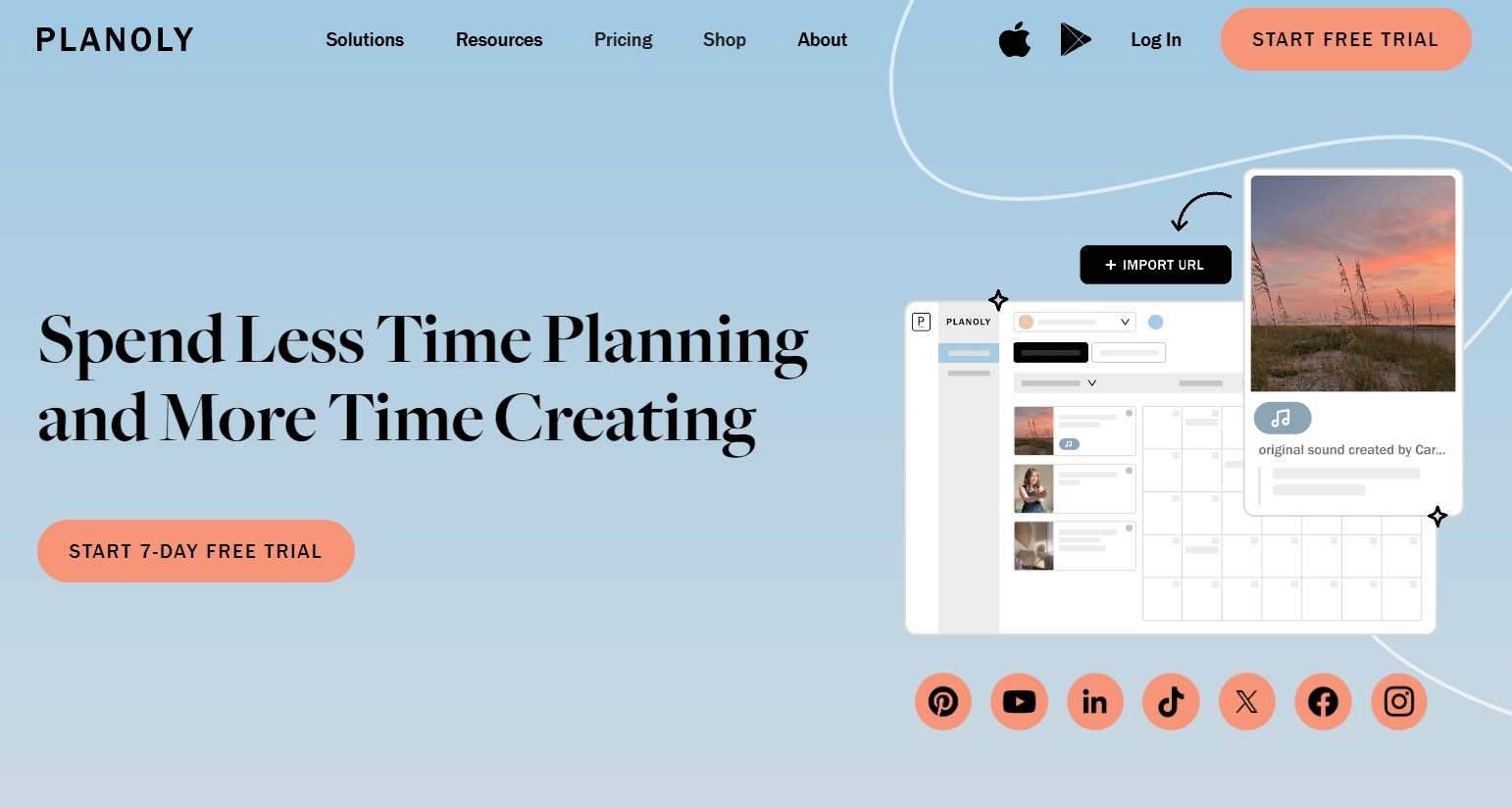 Planoly homepage