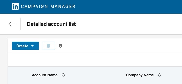 LinkedIn campaign manager homepage view