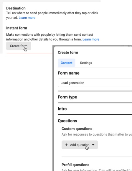 For a lead ad to run on Instagram, use the Ads Manager and select Automatic placements, or Manual placements with Instagram selected