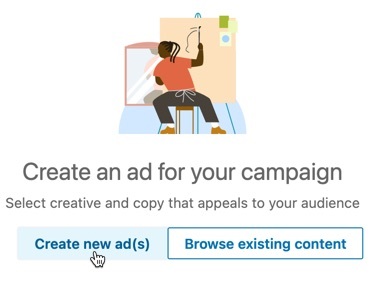 Click the Create new ad(s) option