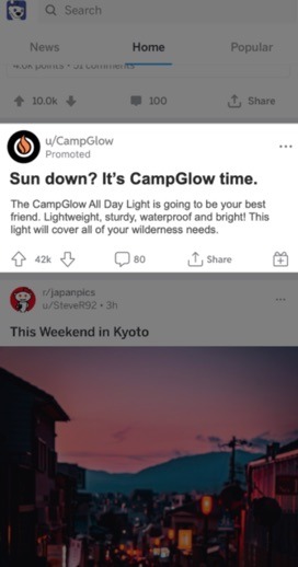 Reddit’s text ad option