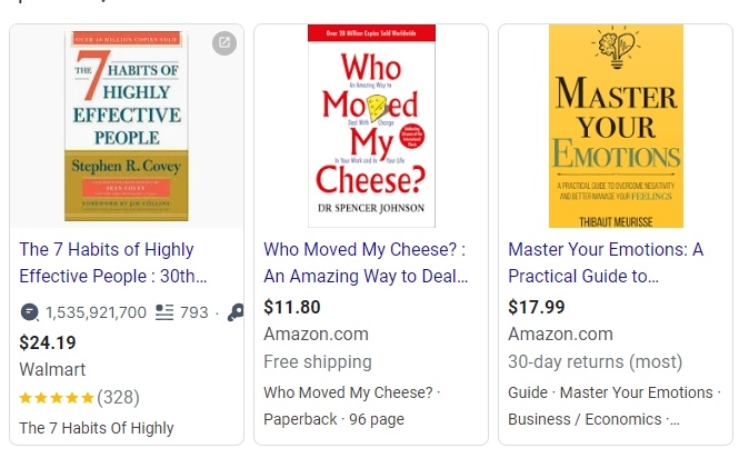 Book highlights in search with SEO structured data