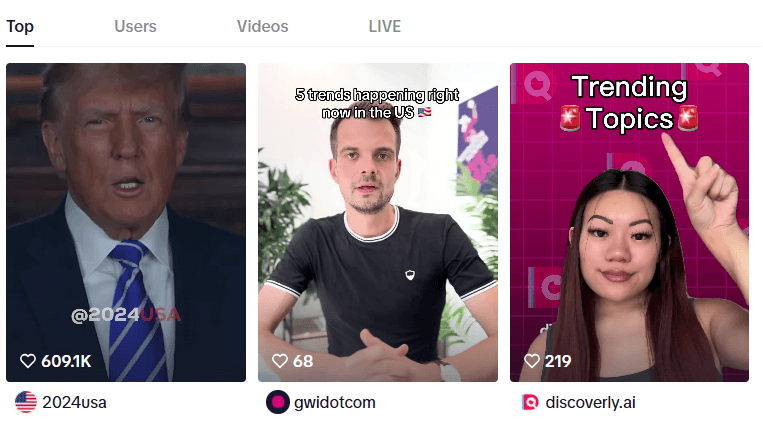 TikTok trending topic with shareable content creation