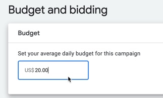 Choose an appropriate daily budget for your display campaign