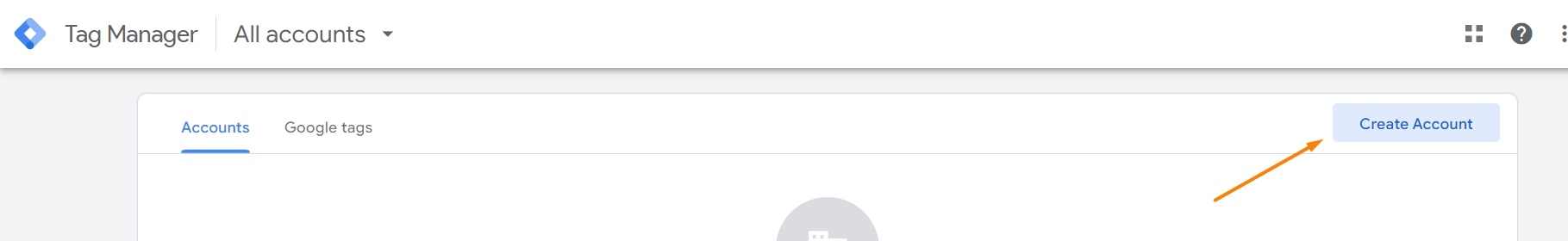 Create an account for Google Tag Manager