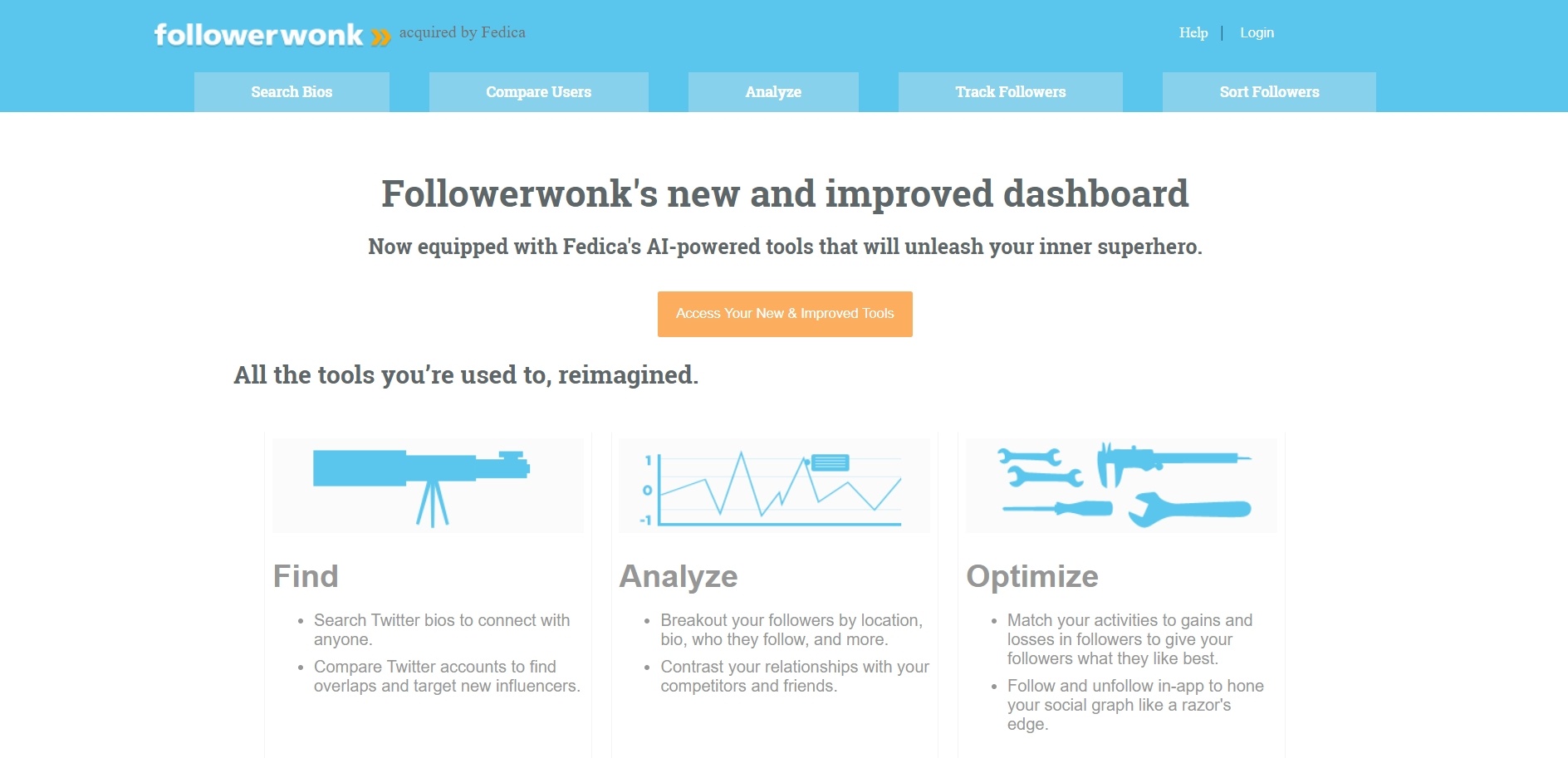 Followerwonk homepage for Twitter analytics monitoring tool